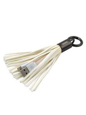 Remax Keychain USB to Lightning Cable Λευκό 0.08m (Tassels Ring)