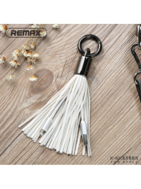 Remax Keychain USB to Lightning Cable Λευκό 0.08m (Tassels Ring)