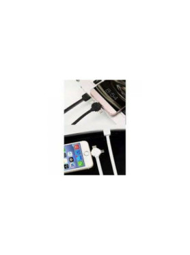 Remax Lesu RC-066th Flat USB to Lightning / Type-C / micro USB Cable 2.1A Λευκό 1m