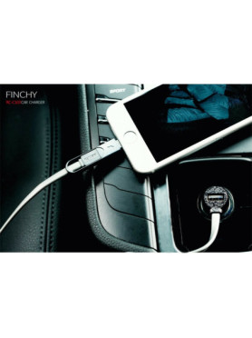 Remax Finchy Φορτιστής Αυτοκινήτου 3.4A με μία Θύρα: 1xUSB μαζί με Καλώδιο Lightning / Micro-USB Ασημί
