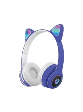 ST-23M Ασύρματα Bluetooth Over Ear Ακουστικά με 8 ώρες Λειτουργίας Μπλε