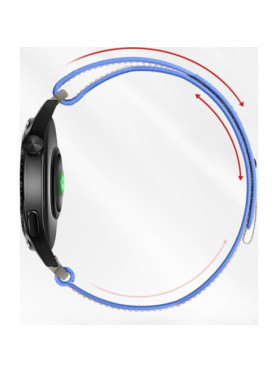 Hoco Watchband Hoco Wh04 Belle Series Από Nylon Για Samsung Huawei Xiaomi Vivo Oppo Κα 20mm Universal Μπλε-γκρι 40506 6942007614