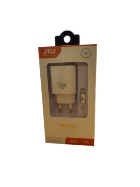 Φορτιστής με Θύρα USB-C και Καλώδιο Lightning 20W Power Delivery Λευκός (KT-02)