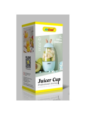 Andowl Μπλέντερ για Smoothies 0.3lt Ροζ Q-JU21