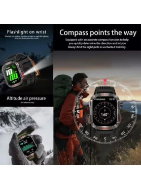 TKY-M5 Smartwatch με Παλμογράφο (Μπεζ)