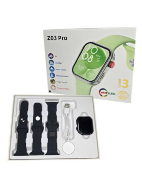 Z03 Pro 44mm Smartwatch με Παλμογράφο (Μαύρο)