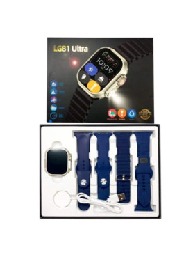 LG81 Ultra 49mm Smartwatch με Παλμογράφο (Μπλε)
