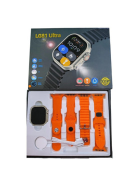 LG81 Ultra 49mm Smartwatch με Παλμογράφο (Πορτοκαλί)