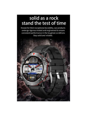 Smartwatch Lg78 Pro Ip68 Αδιάβροχο Οξυγόνο Αίματος Θερμοκρασία Σώματος Σπορ Μαύρο Μαύρo Πλαστικό Σιλικόνη Android Ios