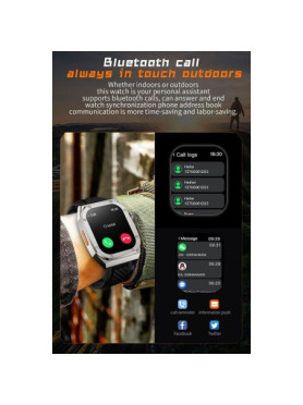 Z79 Max Smartwatch με Παλμογράφο (Μπλε)