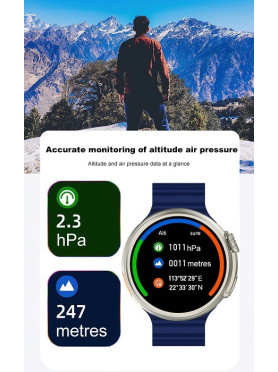 Z78 Ultra 49mm Smartwatch με Παλμογράφο (Μαύρο)