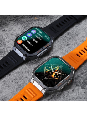 Aoke K57 Pro Smartwatch με Παλμογράφο (Μαύρο)