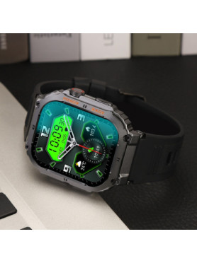 Aoke K57 Pro Smartwatch με Παλμογράφο (Μαύρο)