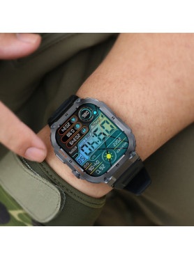 Aoke K57 Pro Smartwatch με Παλμογράφο (Μαύρο)