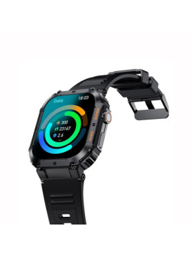 Aoke K57 Pro Smartwatch με Παλμογράφο (Μαύρο)