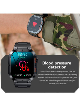Aoke K57 Pro Smartwatch με Παλμογράφο (Μαύρο)
