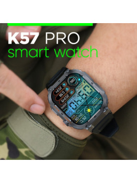 Aoke K57 Pro Smartwatch με Παλμογράφο (Μαύρο)