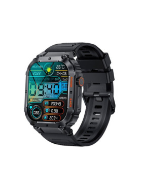 Aoke K57 Pro Smartwatch με Παλμογράφο (Μαύρο)