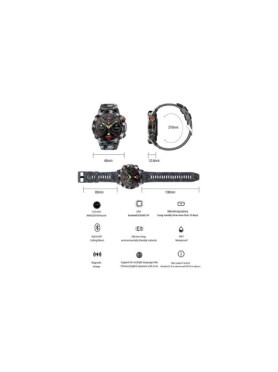 TKY-K59 Smartwatch με Παλμογράφο (Γκρι)