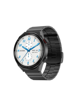 NO.1 DT3 Mate 45mm Smartwatch με Παλμογράφο (Μαύρη Κάσα / Μαύρο Λουρί Σιλικόνης)