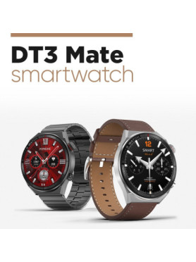 NO.1 DT3 Mate 45mm Smartwatch με Παλμογράφο (Μαύρη Κάσα / Μαύρο Λουρί Σιλικόνης)