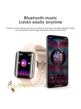 NK21 Smartwatch με Παλμογράφο (Μαύρο)