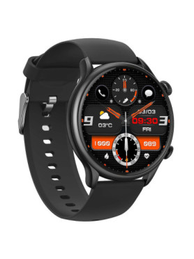 NK28 Smartwatch με Παλμογράφο (Μαύρο)