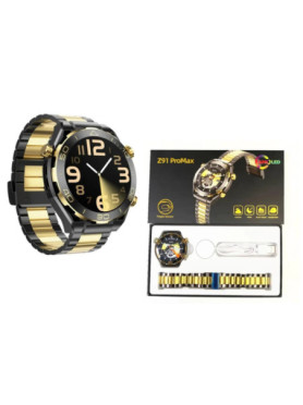 Z91 Pro Max 1.52 Inch Color Screen Smart Watch Support Bluetooth Call Heart Rate Blood Pressure Blood Oxygen Monitoring Gold