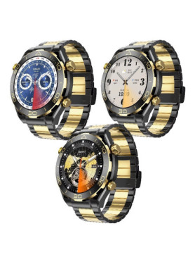 Z91 Pro Max 1.52 Inch Color Screen Smart Watch Support Bluetooth Call Heart Rate Blood Pressure Blood Oxygen Monitoring Gold