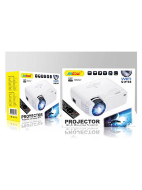 Andowl B Mini Projector LCD Απλής Λάμπας με Wi-Fi και Ενσωματωμένα Ηχεία Λευκός