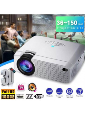 Andowl B Mini Projector LCD Απλής Λάμπας με Wi-Fi και Ενσωματωμένα Ηχεία Λευκός