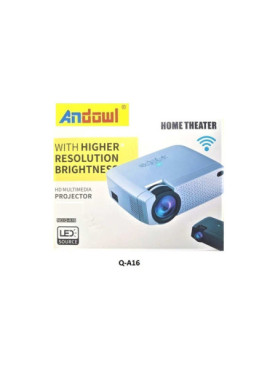 Andowl B Mini Projector LCD Απλής Λάμπας με Wi-Fi και Ενσωματωμένα Ηχεία Λευκός