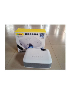 Andowl B Mini Projector LCD Απλής Λάμπας με Wi-Fi και Ενσωματωμένα Ηχεία Λευκός