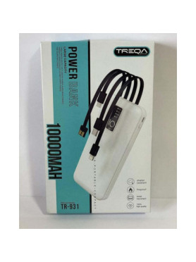 Treqa TR-931 Power Bank 10000mAh με Θύρα USB-A Λευκό