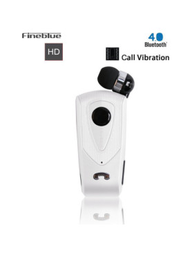 Fineblue F930 In-ear Bluetooth Handsfree Ακουστικό Πέτου Λευκό