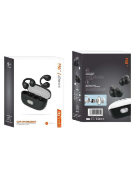 F50 Earbud Bluetooth Handsfree Ακουστικά με Θήκη Φόρτισης Μαύρα