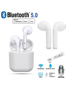 i9S-TWS Earbud Bluetooth Handsfree Ακουστικά με Θήκη Φόρτισης Λευκά