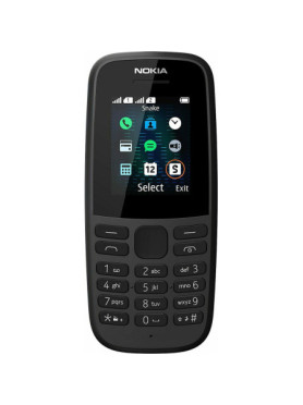 Nokia 105 (2019) Dual SIM Κινητό με Κουμπιά (Ελληνικό Μενού) Μαύρο