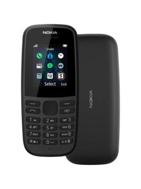Nokia 105 (2019) Dual SIM Κινητό με Κουμπιά (Ελληνικό Μενού) Μαύρο