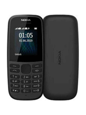 Nokia 105 (2019) Dual SIM Κινητό με Κουμπιά (Ελληνικό Μενού) Μαύρο