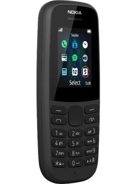 Nokia 105 (2019) Dual SIM Κινητό με Κουμπιά (Ελληνικό Μενού) Μαύρο