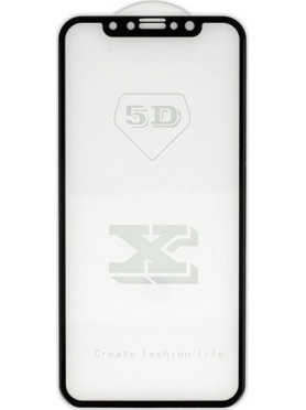 5D Full Glass Tempered Glass-Μαύρο (iPhone XS Max)