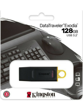 Kingston Exodia Usb Stick 3.2 128gb Data Traveler Black