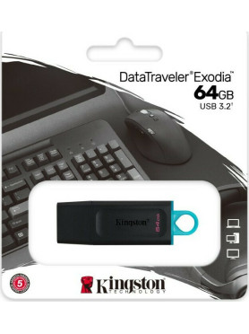 Kingston Exodia Usb Stick 3.2 64gb Data Traveler Black