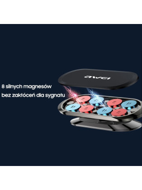Awei Βάση Κινητού Αυτοκινήτου X20 με Μαγνήτη Μαύρη Κωδικός: AWEI119