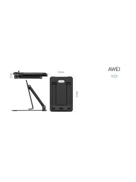 Awei X23 Βάση Tablet Γραφείου σε Μαύρο χρώμα