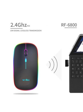 Weibo RF-6800 Ασύρματο Ποντίκι Μαύρο