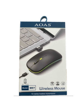 Aoas W07 Ασύρματο Ποντίκι Μαύρο