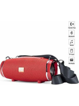 T&G TG537 Αδιάβροχο Ηχείο Bluetooth 10W με Ραδιόφωνο και Διάρκεια Μπαταρίας έως 2 ώρες Κόκκινο