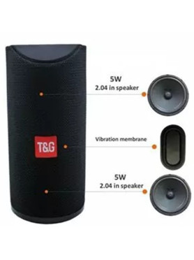 T&G TG-113 Ηχείο Bluetooth 10W με Ραδιόφωνο και Διάρκεια Μπαταρίας έως 3 ώρες Μαύρο